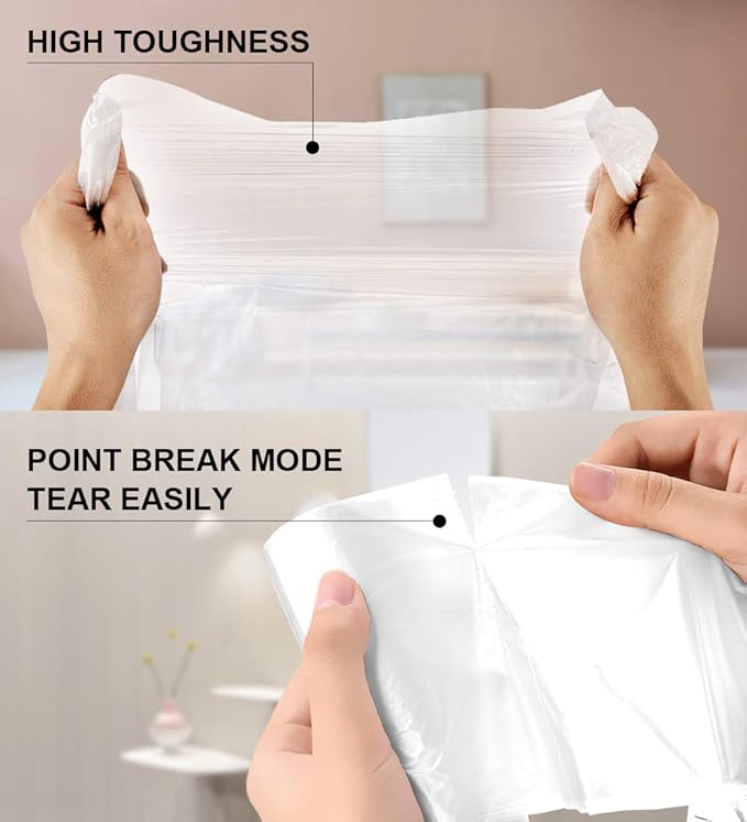 FORID Clear Small Trash Bags - 4 Gallon Garbage Bags Wastebasket Bin Liners 220 Count Plastic Trash Bags for Bathroom Bedroom Office Trash Can