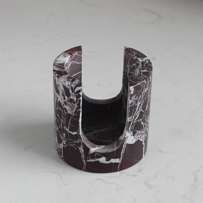 Natural Rosa Levanto Marble Sponge Holder for Kitchen Counter, Drying Rack, Sponge Caddy for Sink Organizer