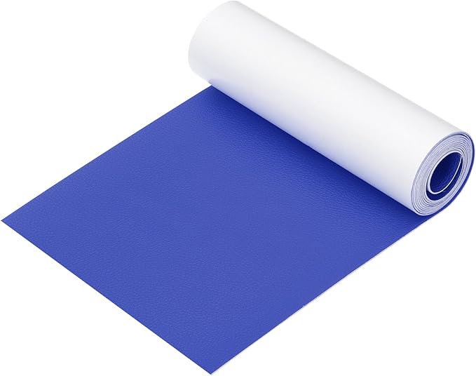 PATIKIL Leather Patches Tape for Furniture, 6.3 x 61 Inch Self Adhesive Vinyl Leather Repair Kit Cover Sheet for Couch, Sofa, Car Seats, Office Chair, Dark Blue