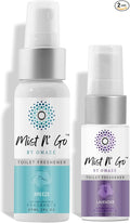 Mist N' Go Omaze Travel Bathroom Spray - Toilet Odor Eliminator & Air Freshener - Popular Mix, Daily Pack (2oz + 1oz)