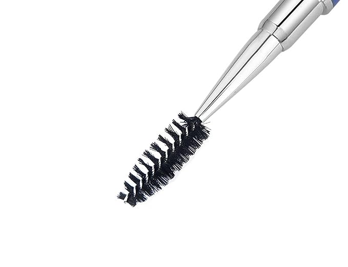 2PCS Mascara Brushes, Eyebrow Eyelash Brushes, Mascara Wands Spooly Applicators, Eye Brushes, Portable Cosmetic Brushes with Cap Spoolies Brushes for Eyelash Extensions and Eyebrows, Black