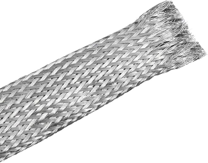 uxcell 3.3Ft - 41/64 Inch 304 Stainless Steel Sleeving Expandable Hose Cover