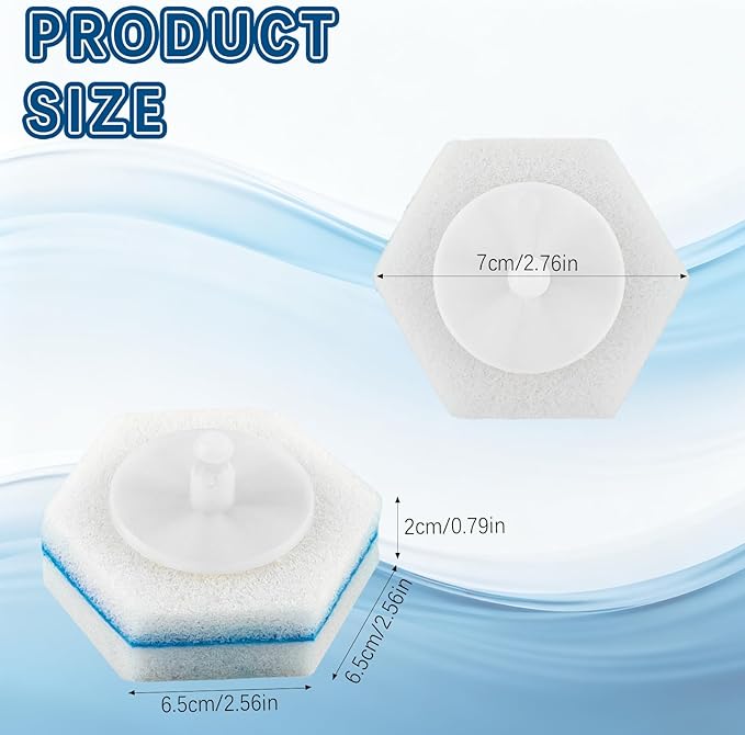 50 Pcs Disposable Toilet Brush Refills, Toilet Bowl Cleaning Wand Refills, Toilet Brush Replacement Head for Bathroom and Toilet Cleaning