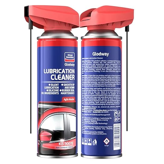 Glodway Automotive Window Door Seal,Silicone Seal Lubricants,Track Lube for Electric Windows,Noise Reduction with Smart Straw Sprays 2 Ways,10 OZ (Pack of 3)