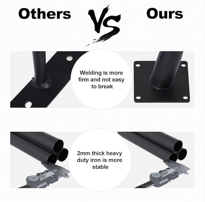 4PCS 16 Inch Matte Black Tapered Angled Legs for Furniture, Metal Mid Century Mordern Feet, Heavy Duty Slanted Stand Legs Kit for Couch, Coffee Table, Desk, Dresser, Sofa, Chair