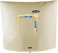 Backflow Preventer Pipe Insulation Cover (5°F) - Irrigation Sprinkler Valve Insulated Pouch - Water Well Pump Cover - Sturdy 5 Layers for Winter Freeze Protection, 40" W x 40" H, Beige