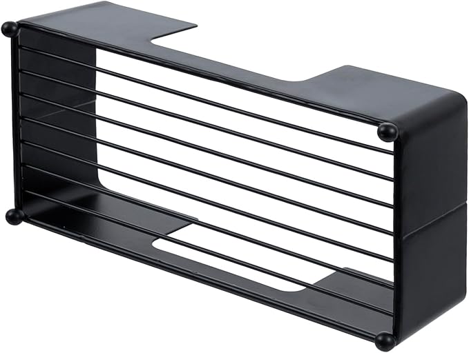 MyGift Modern Matte Black Metal Folded Paper Towel Holder for Commercial & Guest Bathroom, Sink Countertop or Vanity Table Disposable Napkin Storage Tray, Fits Multifold Towels up to 9.2 x 4.5 Inches