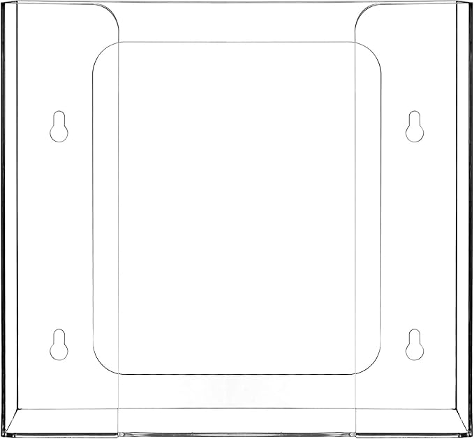 Cq acrylic Clear Wall Floating Glove Rack and Glove Box Dispenser Holder 10.2”x12.5”x3.5” Pack of 1