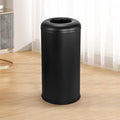 BEAMNOVA Commercial Trash Can 16.5 Gal Open Top Black Outdoor Indoor Garbage Enclosure Inner with Lid Inside Bucket 15 * 30.7 inch Stainless Steel Industrial Waste Container