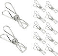 Laundry Clothes Pins Clips 50 Pack, Stainless Steel Heavy Duty Laundry Peg Metal Clip Clothespins for Hanging, Outdoor Clothesline, Snack Bags, Towel, Pictures, Office