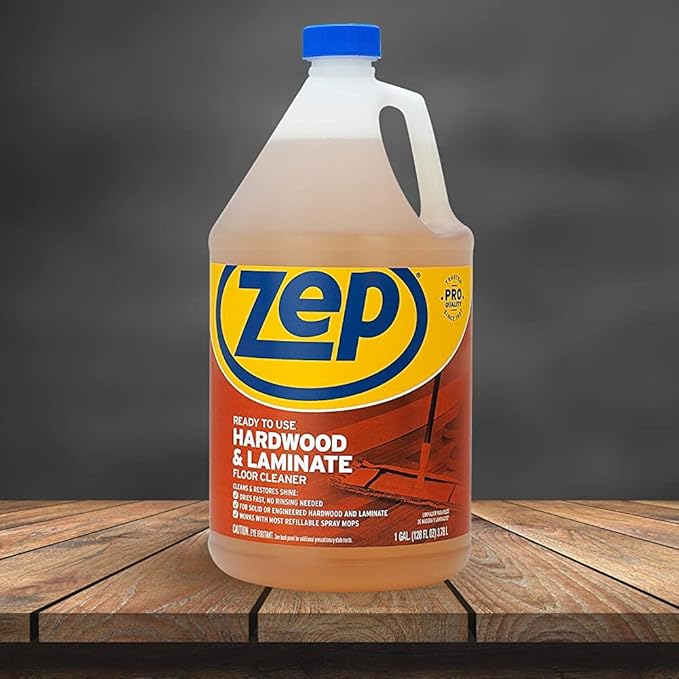 Zep Hardwood & Laminate Floor Cleaner, Brown, 128 fl oz (Pack of 4) (ZUHLF128CT)