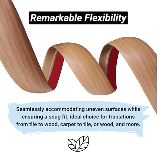 1/5 inch Height Floor Transition Strip, Self Adhesive Carpet Wood Tile Vinyl Flooring Laminate Transition Cover Edge Trim Gap Doorway Threshold for Uneven Floors (120 inches, Light Brown Coffee)