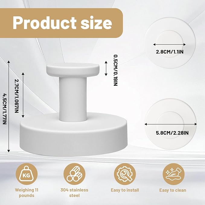 4pcs Suction Cup Hooks for Shower,Shower Towel Suction Hooks,No Drill Towel Hooks for Bathroom Wall,Kitchen,Glass,Mirror,Tile to Hang Towels,Robes,Loofah (White)