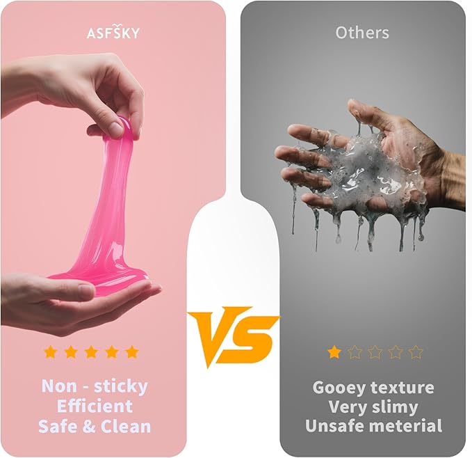 ASFSKY Car Cleaning Gel (Red,Watermelon) Cleaning Putty Universal Dust Cleaning Car Interior Cleaner Keyboard Dust Remover Car Slime Gifts for Men Women Girl（1 Pack）
