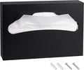 Toilet Seat Cover Dispenser,Commercial Stainless Steel Brushed Toilet Seat Cover Holder for Disposable Toilet Seat Covers Wall Mount for Bathroom Restroom（Black）