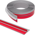 T-Shaped Door Draft Stopper, 1.97 in x 40 Ft Silicone Seal Strip for Windows Gaps, Weather Stripping Seal Strip Shower Sweep, Grey