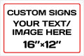 Custom Aluminum Weatherproof Metal Sign - Multiple Sizes, Personalized Text & Picture - Hazard, Garden, Door & Business Signs