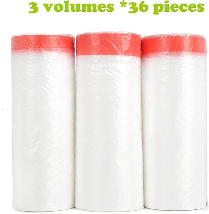 Trash Bags 17-18 Gallon Drawstring Garbage 26x33 inches Heavy Duty Plastic Garbage Bags for Household Kitchen Bedroom Bathroom Living room Office Restaurant Thickened Stretchy (108 Count)
