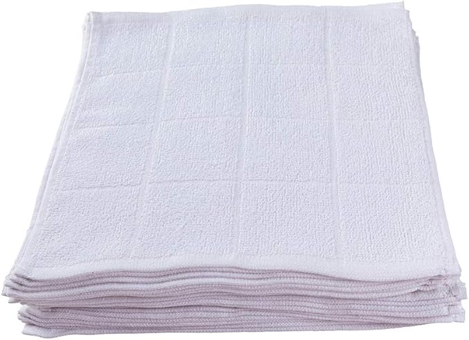 Glynniss Dishcloths Kitchen Highly Absorbent Dish Rags 100% Cotton Dish Cloths for Washing Dishes, Cleaning (11 x 11 Inches, 24 pcs, White)