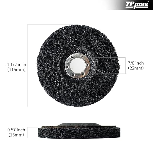4-1/2" x7/8'' Stripping Discs Rust Remover Wheel Remove Paint and Oxidation Poly Strip Wheel Disc Abrasive Angle Grinding Wheel - 3 Pack(Purple/Blue/Black)