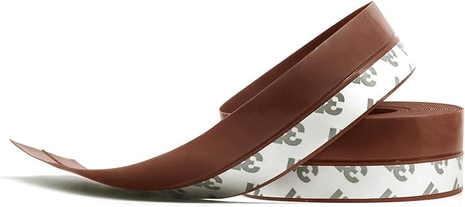 TAROSE Weather Stripping - 33 Feet Door Seal Strip, Adhesive Silicone Tape (Brown, 25MM)