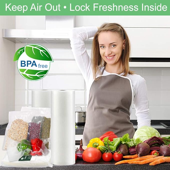 O2frepak 300 Count 6x10 Pint Vacuum Sealer Bags with BPA Free and Heavy Duty, Vacuum Seal Food Sealer Bags,Great for Food Storage Vaccume Sealer PreCut Bag