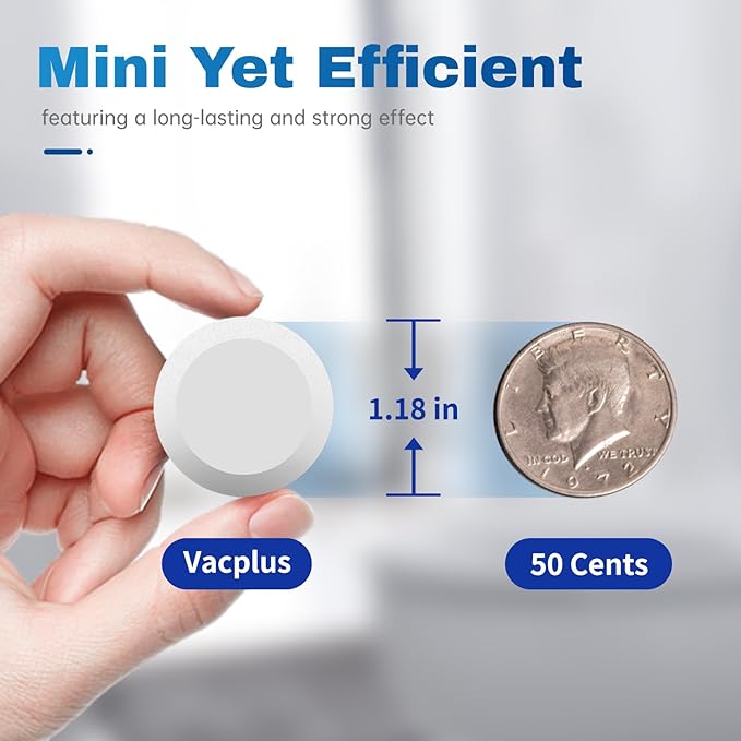 Vacplus Toilet Bowl Cleaner Tablets 30 PACK, Automatic Toilet Bowl Cleaners with Bleach for Deodorizing and Descaling, Bathroom Cleaner Against Tough Stains