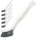 6-Pack Grout Cleaner Brush Scrub Set - Stiff Bristle Scrubbing & Detail Cleaning Brushes for Household Use on Bathtub, Shower, Kitchen, Tile Floors, Sink, Grooves, Window Tracks, Drains