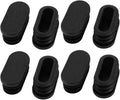 uxcell 40mmx20mm Plastic Non Slip Oval Chair Table Leg Protectors Cap Tube Insert 8pcs