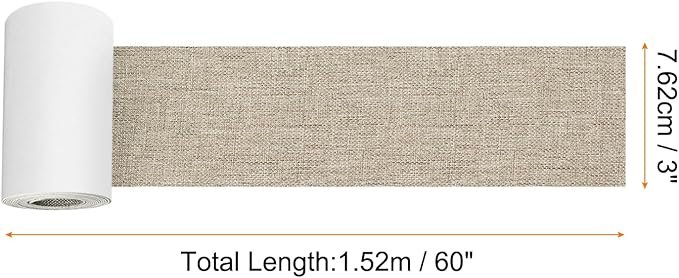 Repair Patches Repair Tape Self-Adhesive DIY Repair Patch Linen Gear Patch for Sofa, Furniture, Chair, Clothing,Tents,3x60 Inch,Light Coffee