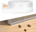 RECAPS 25mm 16.4 Feet Silicone Weather Stripping Door Seal, Transparent Under Door Gap Filler for Draft Stopper Adhesive Doors Windows and Shower Glass Gaps