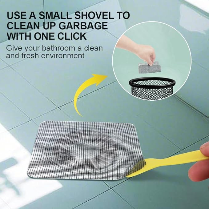 80PCS 4"x4" Disposable Hair Drain Stickers, Anti-Blocking Filter Screen Self-Adhesive Mesh Drain Covers for Bathroom, Bathtub, Sink, Kitchen, Laundry Room, Shower