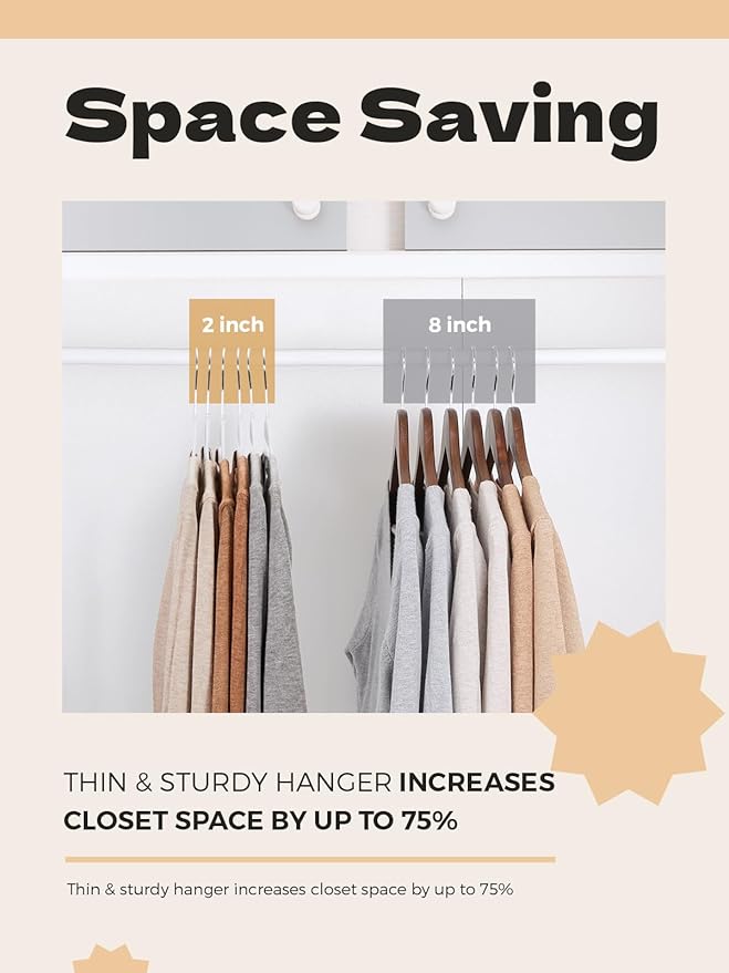 HOUSE DAY Pink Plastic Hangers 50 Pack, Slim Space Saving, Non Slip Hangers with Rubber Pads, Sturdy Coat Hanger for Closet, S-Shaped Clothes Hanger for Shirt, Suit, Pant, Skirt