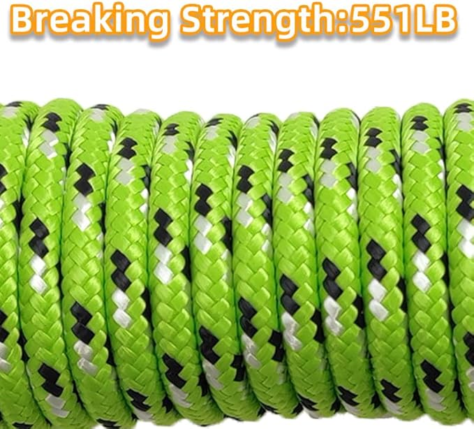 Diamond Braided Polypropylene Rope Nylon Rope Mix Thick Heavy Duty Ropes 1/4 inch 25ft High Strength Rope Perfect for Clothesrope Camping Hiking and Other Outdoor Activities 1/4 25ft 3Pack