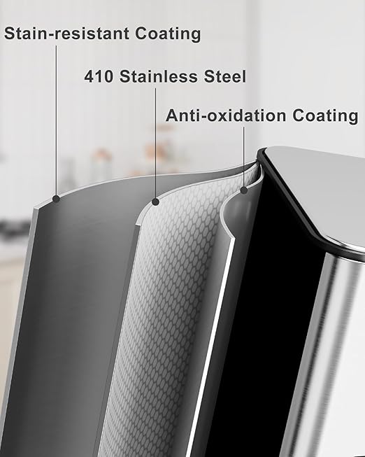 90L/3 x 7.9 Gal Trash Can,Three-Compartment Pedal Stainless Steel Kitchen Recycling Trash Can with Odor Seal, Hands-Free Foot Operated Waste Bin for Home, Office, Restaurant, School, Hospital