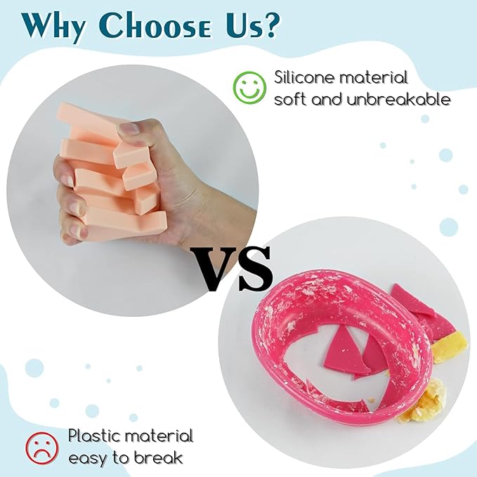 Silicone Soap Dish for Bar Soap Holder for Shower Bathroom Self Draining Waterfall Drying Tray Keep Soap Bars Dry Clean & Easy Cleaning (White, 1)