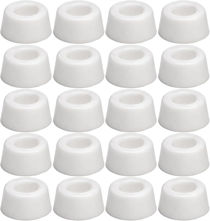 20pcs Round Furniture Pads,ULIFESTAR Furniture Feet Glides Sliders Carpet Saver Hardwood Floor Protectors Surface Protection for Chair Leg Caps Non Slip Furniture Grippers (White)
