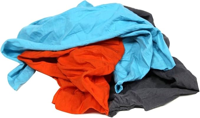 Premium Color Knit Cleaning Rags (10 lbs. Bag) – Shop Rags Bulk for Workshops, Mechanics, Painters, and Home Use, Multipurpose Cotton T-Shirt Rags