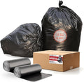 33 Gallon Trash Bags, 50 Count, Black Garbage bags, Multi-purpose Trash Can Bin Liners for Home Commercial, Outdoor, Construction, Industrial, Janitorial, Municipal, Lawn, Leaf