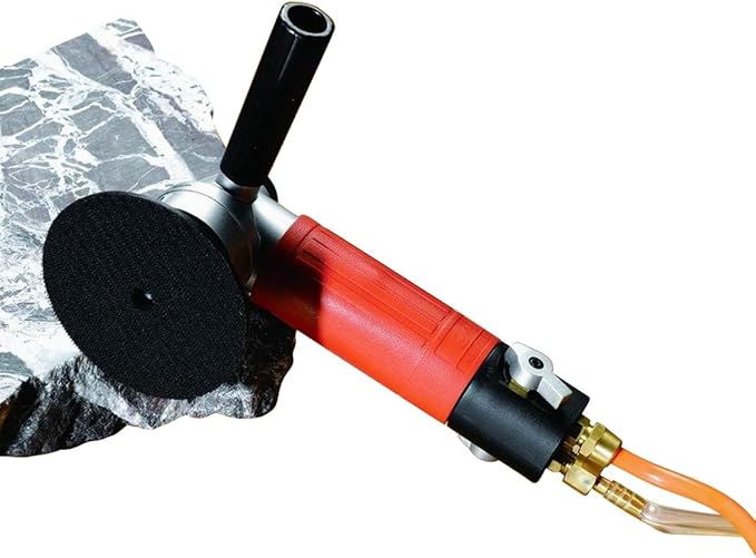 Air Wet Polisher/ Sander 4-Inch Versatile Wet Stone Grinder 4500 Rpm Pneumatic with Front Side Exhaust Great for Polishing Stone and Concrete