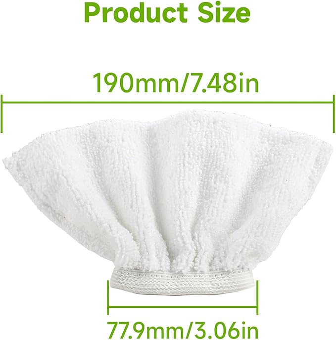 12 Pack Handheld Steam Cleaner Pads Replacement Bissell Steam Shot, Dupray, Comforday, PurSteam, Wagner, Spraytech, McCulloch Handheld Steam Cleaner Fabric Attachment, Universal Washable Steam Mop