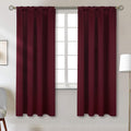 BGment Burgundy Blackout Curtains 72 Inch Length 2 Panels for Living Room - Thermal Insulated Drapes with Rod Pocket Privacy Christmas Decor for Dining Bedroom, 52 x 72 Inch