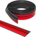 T-Shaped Door Draft Stopper, 1.37 in x 20 Ft Silicone Seal Strip for Windows Gaps, Weather Stripping Seal Strip Shower Sweep, Black