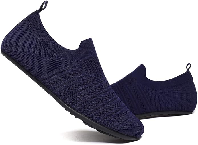 QZKDM Lightweight Slip on Grip Indoor House Slippers Barefoot Non Slip Home Exercise Yoga Shoes for Men Women
