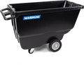 Tilt Truck, 1/2 Cu. Yd. Capacity Dump Cart with Heavy Duty 12” Wheels & 5” Casters for Handling, Transporting on Construction Jobsites, 750 lbs, Trash Cart with Wheels DUC12A-02PK (2-Pack)