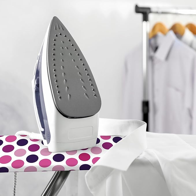 Extra Thick Ironing Board Covers with Pad Standard Size 15x54, Snug Fit Adjustable Drawstring Tightening with Stopper, Heat Reflective Coating, Nose Pocket and Fastener Straps, Polka Dots