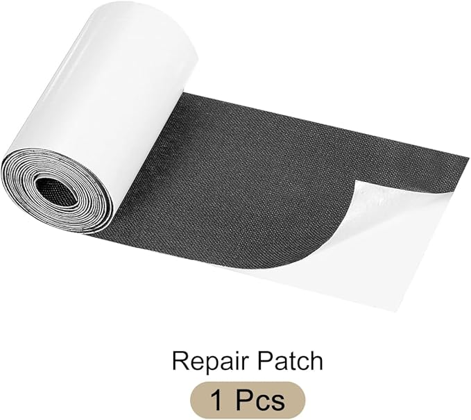 Repair Patches Repair Tape Self-Adhesive DIY Repair Patch Linen Gear Patch for Sofa, Furniture, Chair, Clothing,Tents,3x60 Inch,Black