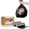 4-6 Gallon Trash Bags, 300 Count Black Garbage bags, Multi-purpose Trash Can Bin Liners for Bathroom, Office, Industrial, Commercial, Janitorial, Municipal, Recycling