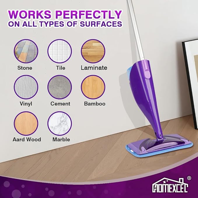 HOMEXCEL Reusable Mop Pads Compatible with Swiffer WetJet (8 Pack) - 12-inch Microfiber Mop Pads Wet Jet Refills for Wet Mopping Cloths - Hardwood Floor Cleaning