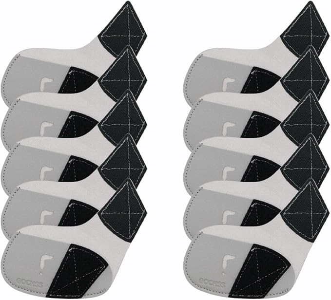 I Golf Iron Headcovers 10pcs PU Fit Both Right-Handed Clubs Golf Club Protector for Titleist Callaway Ping Taylormade Fit More Brands Golf Iron.